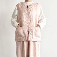 LINEN CANVAS ZIP VEST  リネンキャンバス ジップベスト   A32607