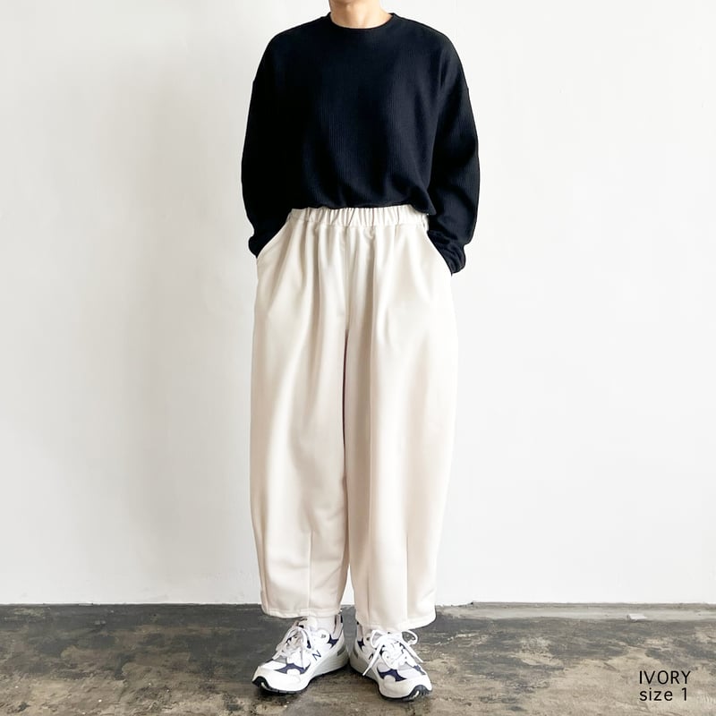 BACK PIQUE JERSEY EASY CIRCUS PANTS 裏カノコジャージ イ