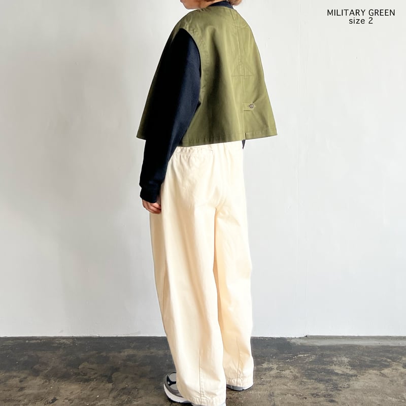 CHINO CLOTH BOLERO VEST チノクロス ボレロベスト A32513