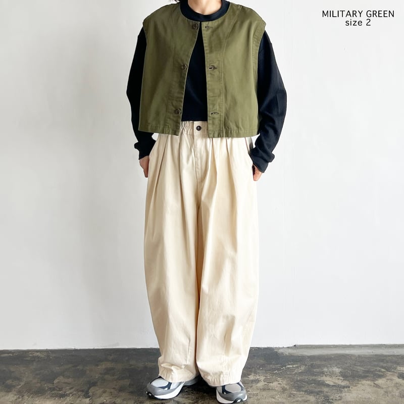 CHINO CLOTH BOLERO VEST チノクロス ボレロベスト A32513