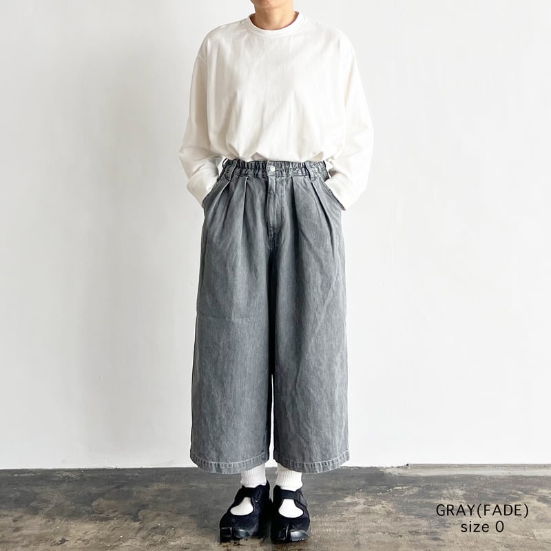 BLACK DENIM CIRCUS BAGGY_GRAY FADE ブラックデニム サーカ