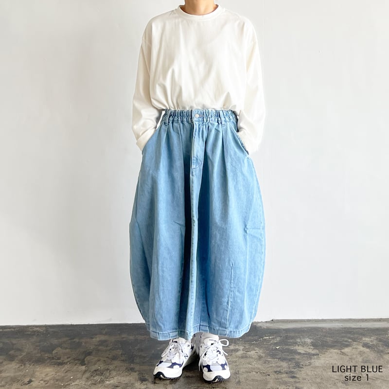DENIM CIRCUS SKIRT / LIGHT BLUE デニム サーカススカート /