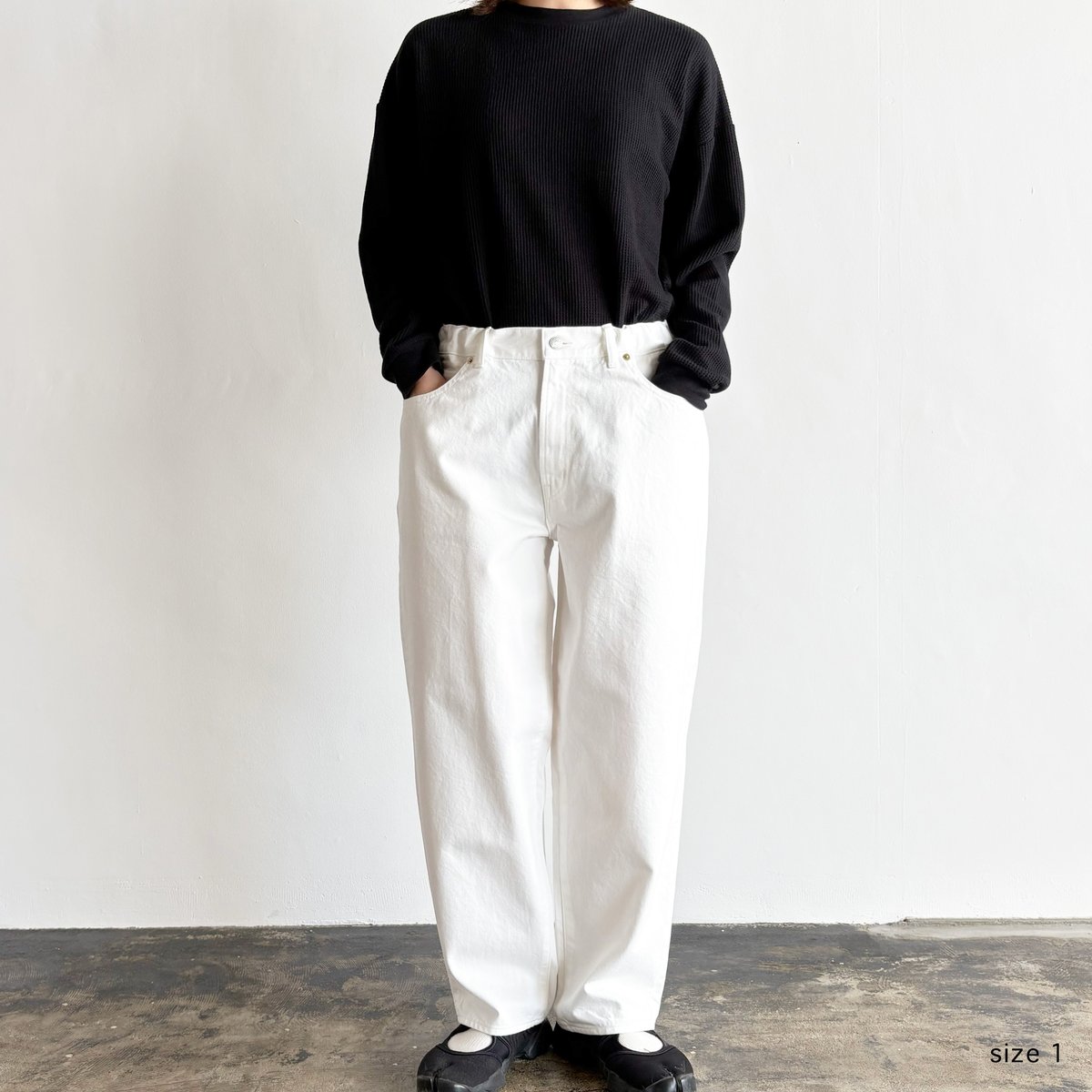 BIG DENIM PANTS WHITE ビッグデニムパンツ ホワイト A12601 |