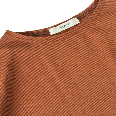 STRIPES JERSEY S/S BOAT NECK TEE  綿麻ストライプ 半袖ボートネックTシャツ  A52606