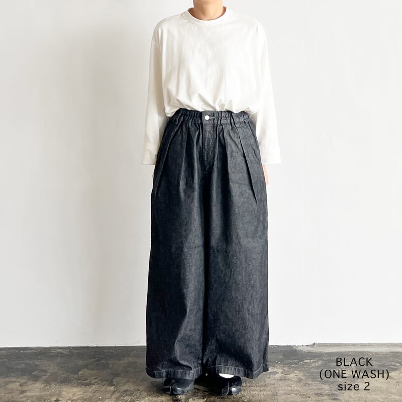 BLACK DENIM CIRCUS BAGGY_BLACK ONE WASH ブラックデニ
