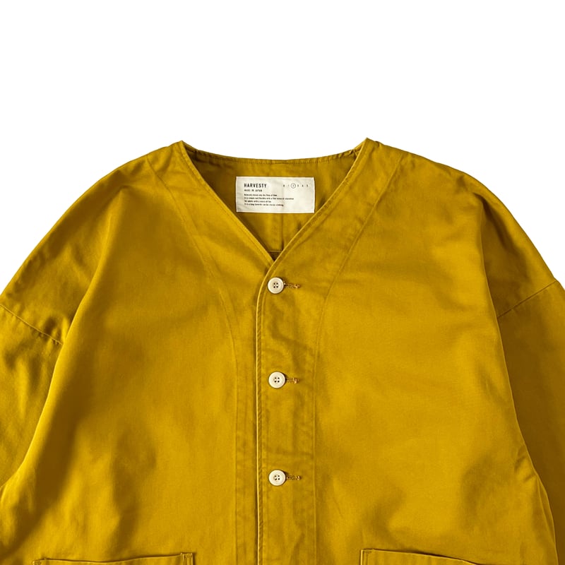 CHINO CLOTH COLLARLESS JACKET チノクロス ノーカラー ジャケッ