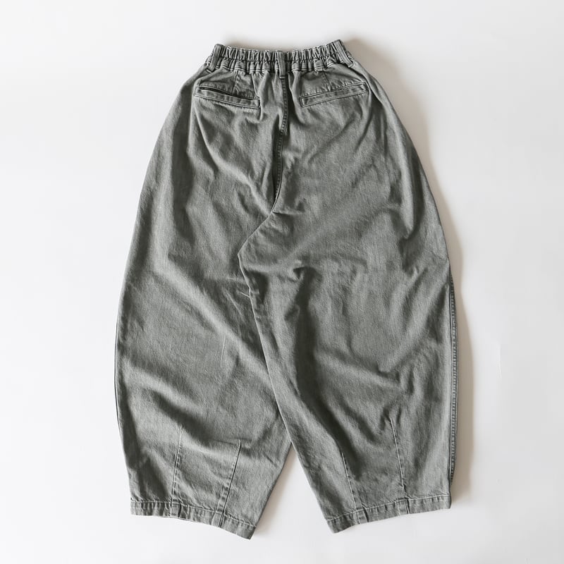 BLACK DENIM CIRCUS PANTS_GRAY FADE ブラックデニム サーカ...