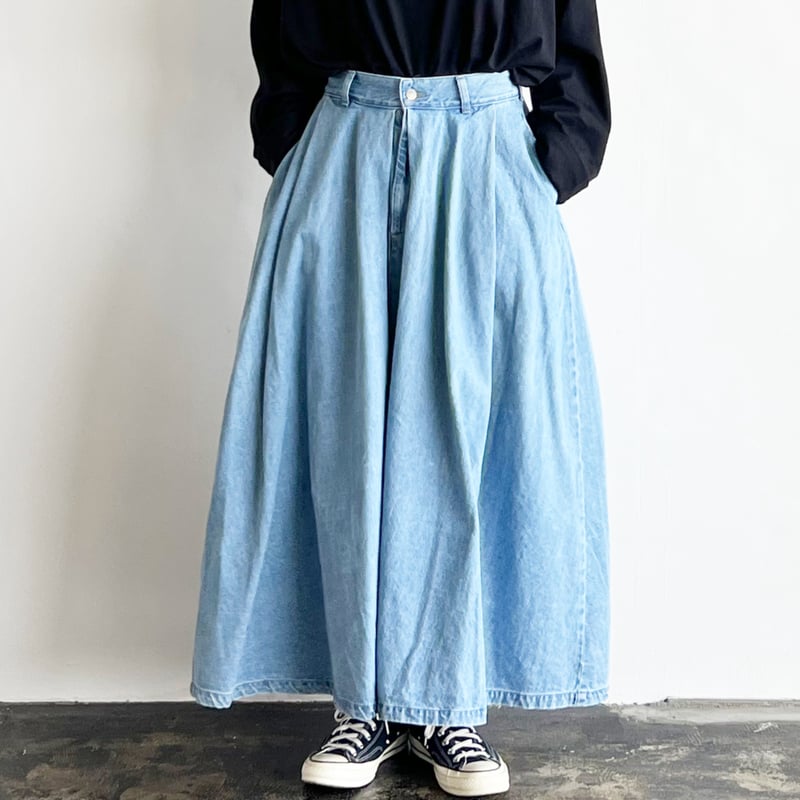 DENIM CARMEN SKIRT / LIGHT BLUE デニムカルメンスカート / ラ DENIM CARMEN SKIRT / LIGHT BLUE デニムカルメンスカート / ラ