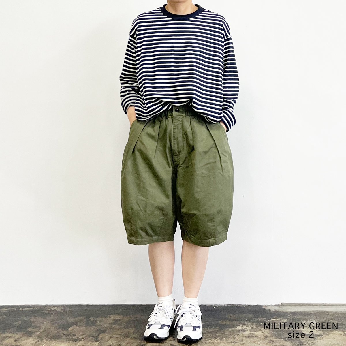 美品　HARVESTY サーカスショーツ オリーブ　サイズ2 HARVESTY CIRCUS SHORT PANTS（サーカスショーツ）ショート