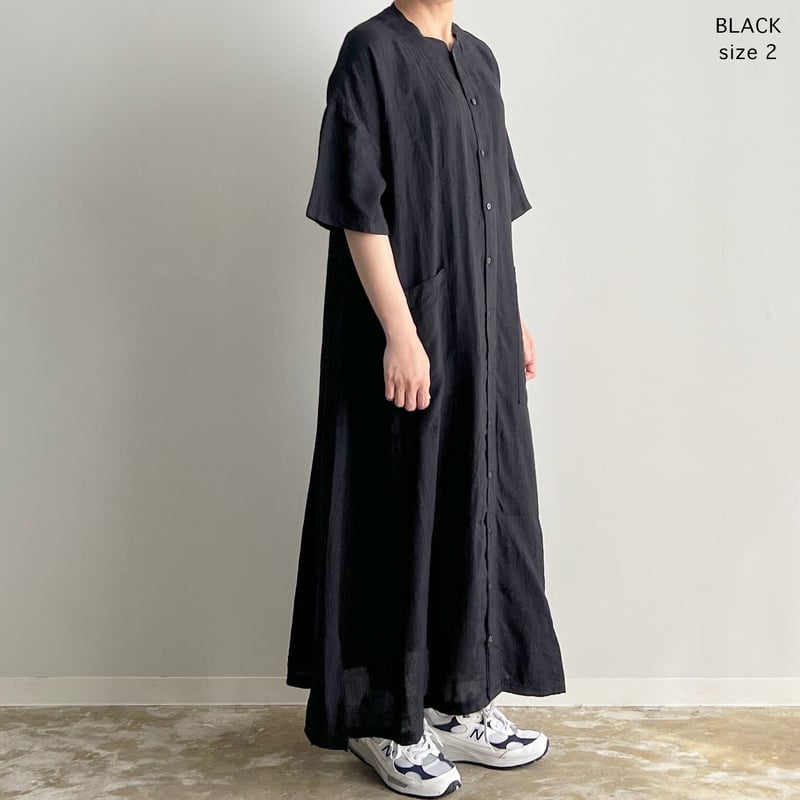 FRENCH LINEN S/S ATELIER ROBE フレンチリネン半袖アトリエ