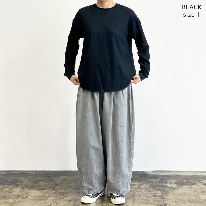 JEMORGAN x HARVESTY】WAFFLE BIG PULLOVER 無地ワッフ