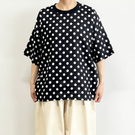 LINEN PRINTED S/S PULLOVER 【POLKA DOTS】（リネン ドット柄 半袖プルオーバー）  A32405