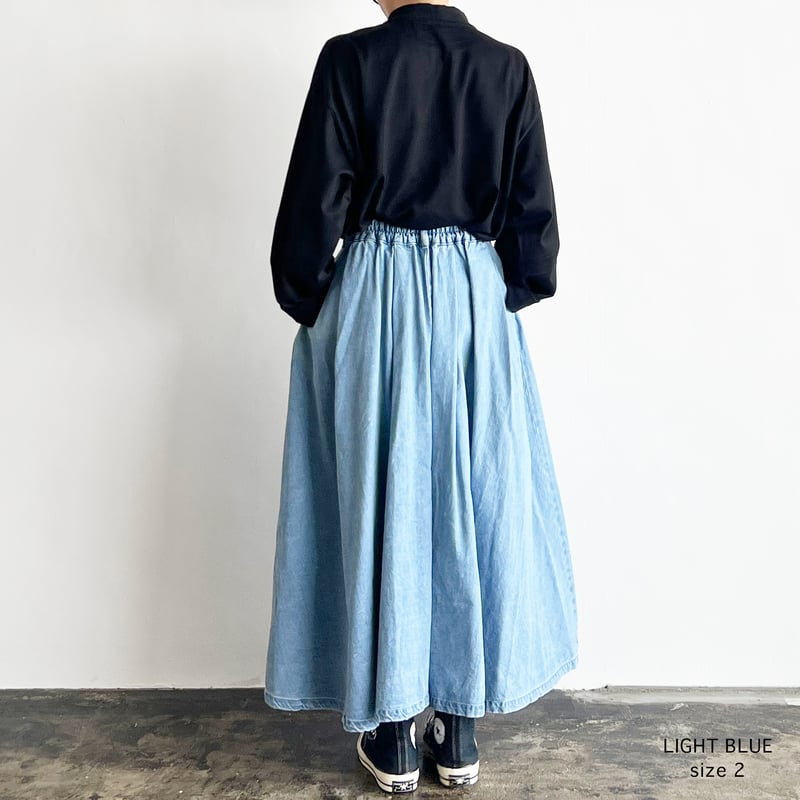 DENIM CARMEN SKIRT / LIGHT BLUE デニムカルメンスカート / ラ