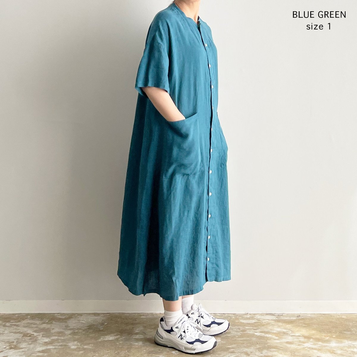 FRENCH LINEN S/S ATELIER ROBE（フレンチリネン半袖アトリエローブ）...