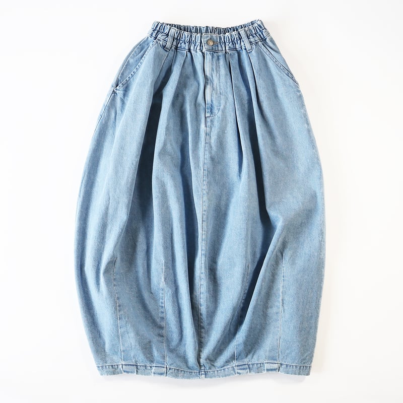 DENIM CIRCUS SKIRT / LIGHT BLUE デニム サーカススカート /