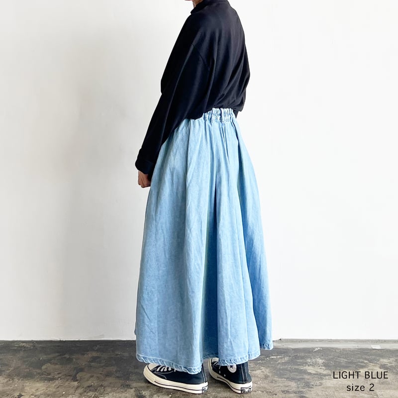 DENIM CARMEN SKIRT / LIGHT BLUE デニムカルメンスカート / ラ