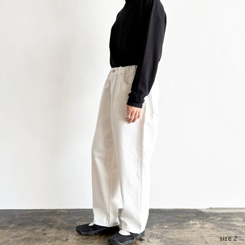 BIG DENIM PANTS WHITE ビッグデニムパンツ ホワイト A12601 |