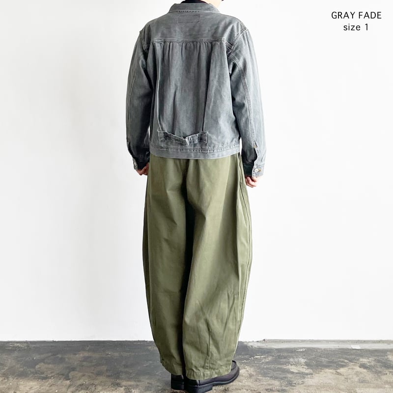 BLACK DENIM JACKET / GRAY FADE ブラックデニムジャケット / グ