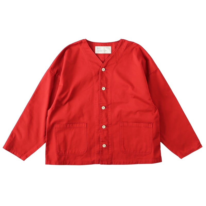CHINO CLOTH COLLARLESS JACKET チノクロス ノーカラー ジャケッ