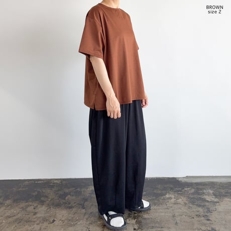 STRIPES JERSEY S/S BOAT NECK TEE  綿麻ストライプ 半袖ボートネックTシャツ  A52606
