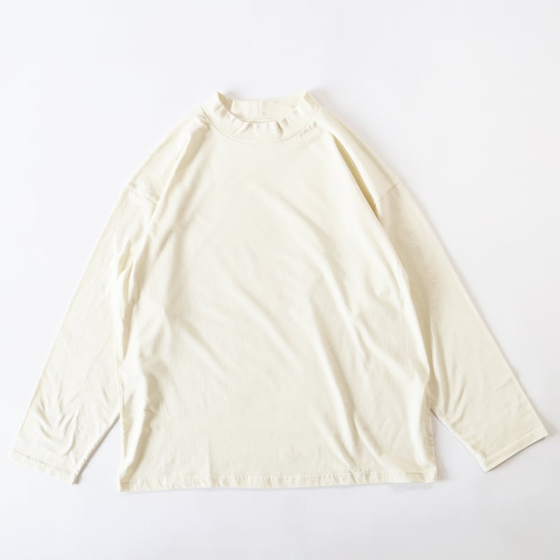 MOCK NECK L/S TEE ORGANIC COTTON JERSEY 長袖モッ