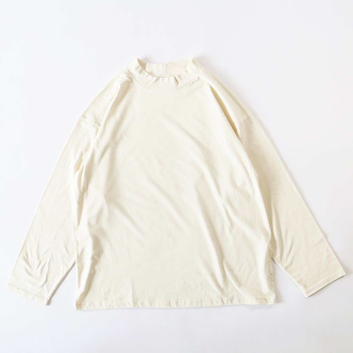 MOCK NECK L/S TEE ORGANIC COTTON JERSEY 長袖モッ