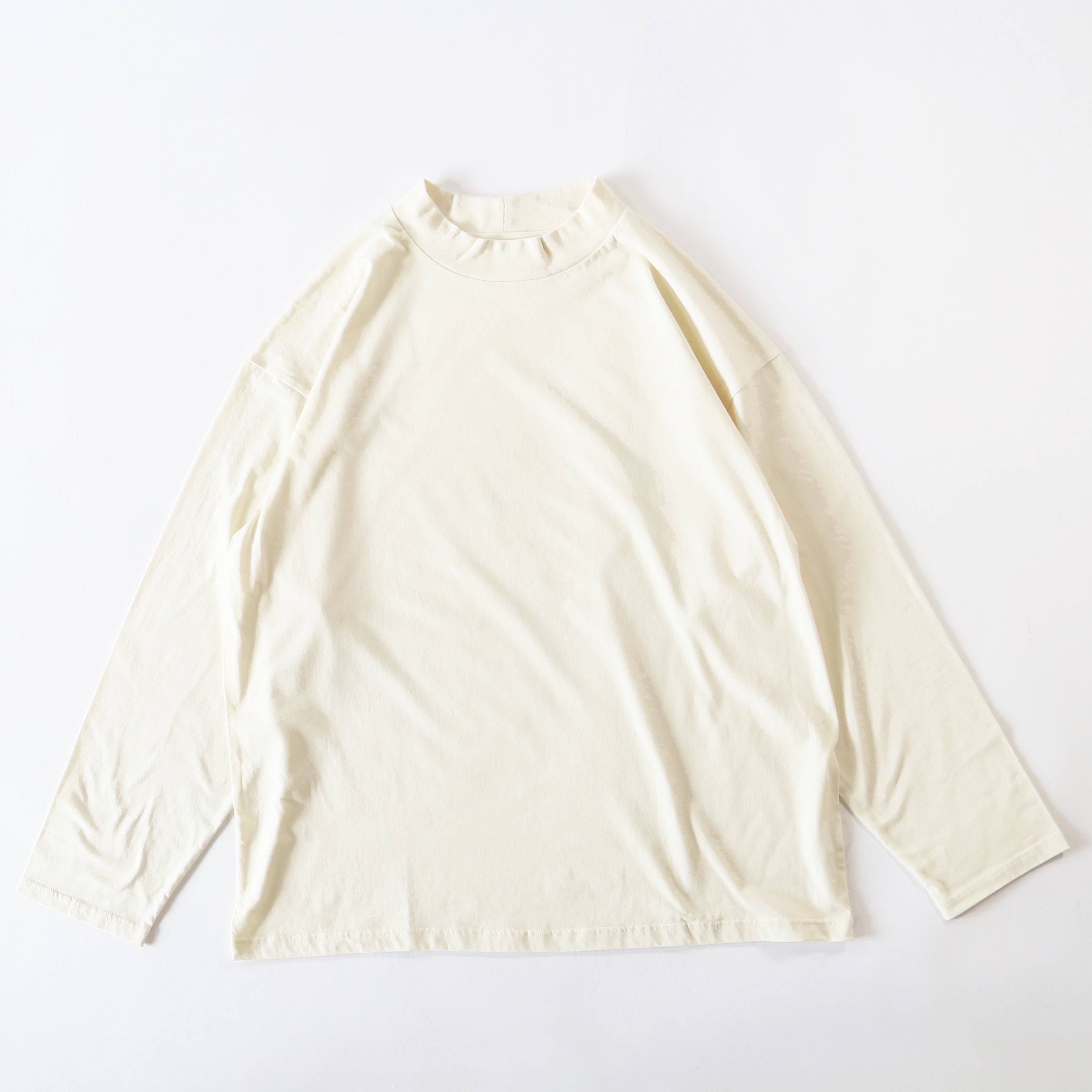 MOCK NECK L/S TEE ORGANIC COTTON JERSEY 長袖モッ