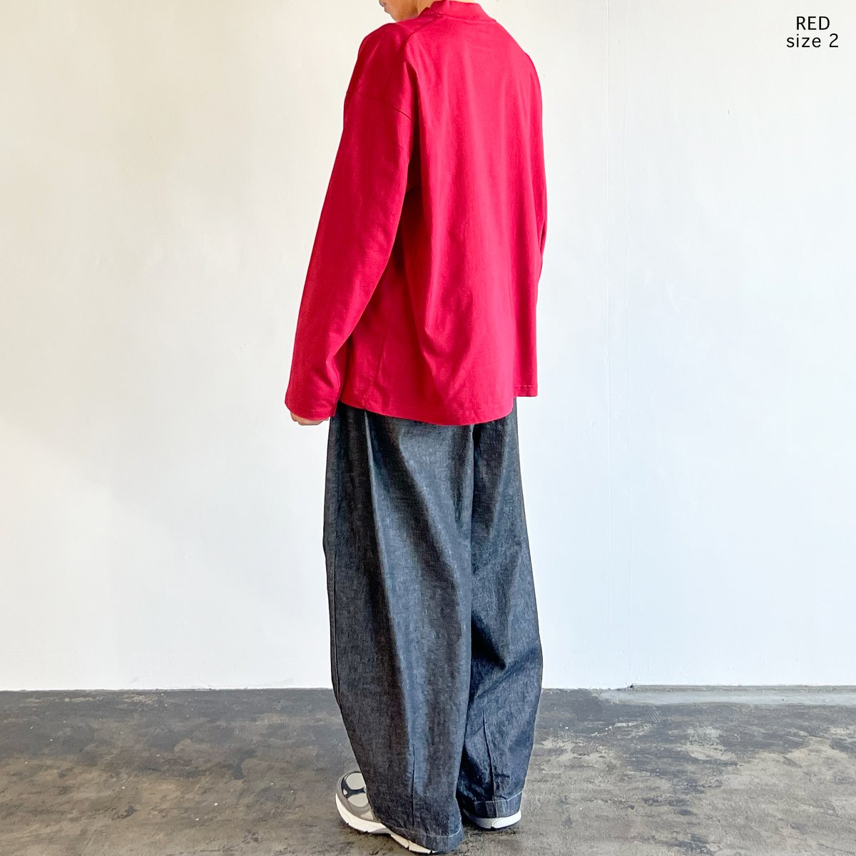 MOCK NECK L/S TEE ORGANIC COTTON JERSEY 長袖モッ