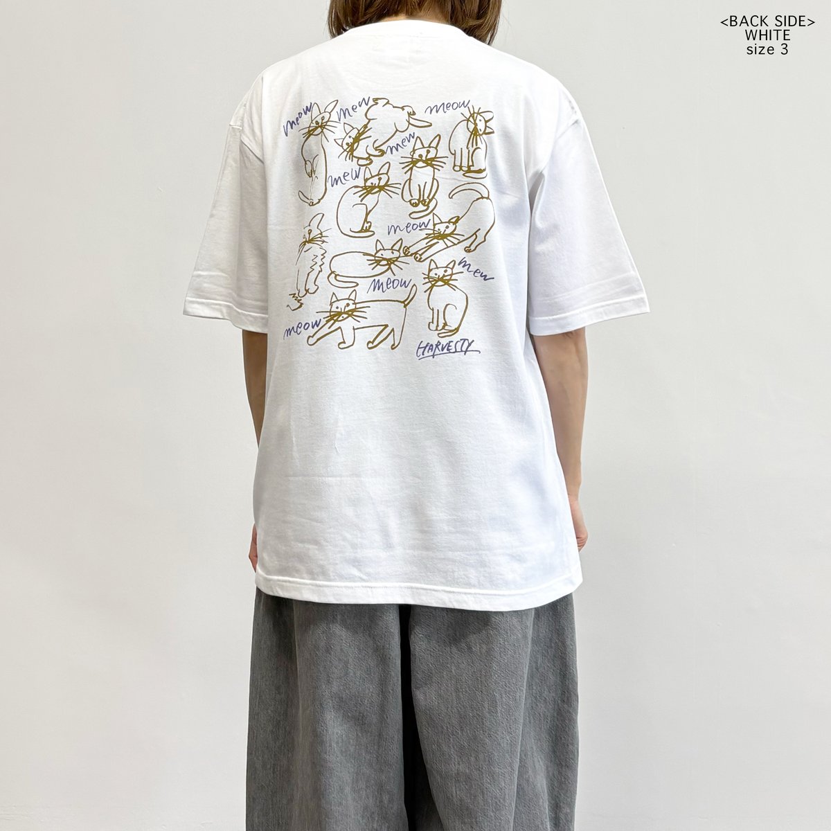 PRINTED BOX TEE【BACK/CAT-3】 プリントTシャツ A52612 |