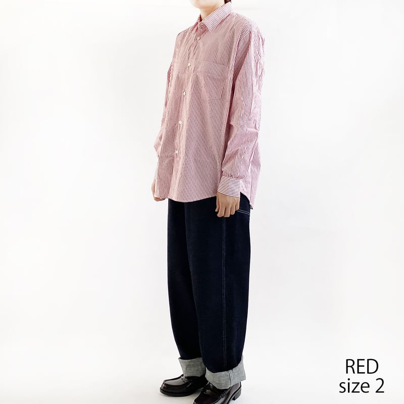 新品　HARVESTY　ビッグシルエット　ストライプ　レギュラーシャツ REGULAR SHIRTS STRIPES （ストライプ レギュラーシャツ） A32110