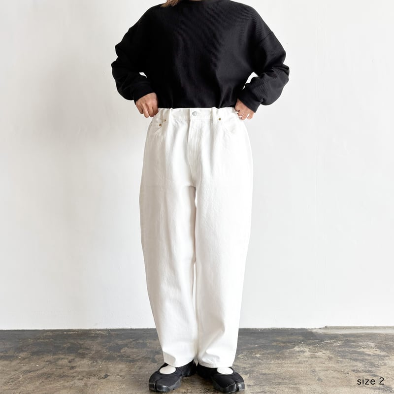 【即完品】Jean Laumet 26SS Work Pants WHITE BIG DENIM PANTS WHITE ビッグデニムパンツ ホワイト A12601 |