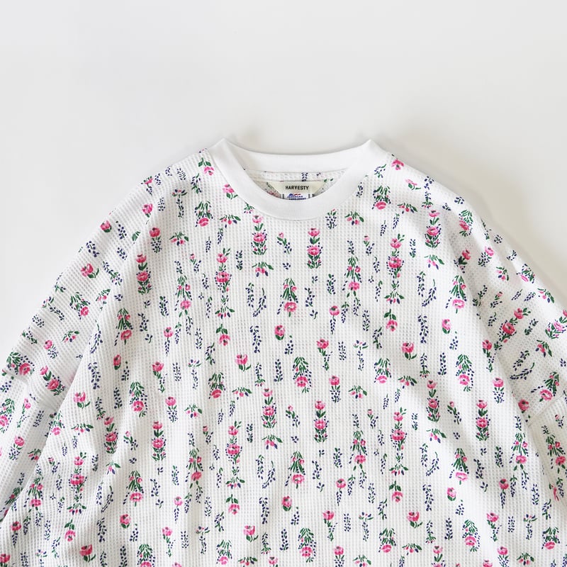 JEMORGAN x HARVESTY】FLOWER WAFFLE LONG DRESS