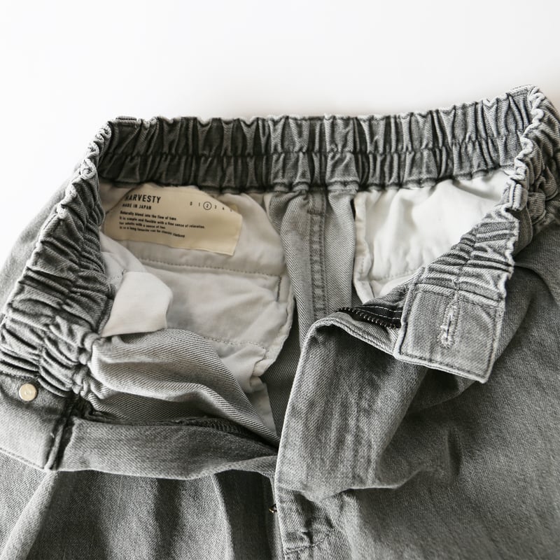 パンツ HARVESTY/BLACK DENIM CIRCUS BAGGY GRY BLACK DENIM CIRCUS BAGGY_GRAY FADE ブラックデニム サーカ