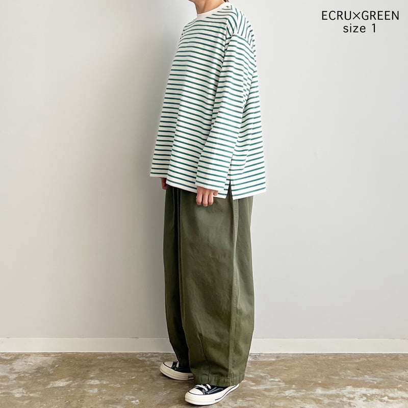 JUMBO L/S STRIPED TEE ボーダー ジャンボ長袖Tシャツ A52304