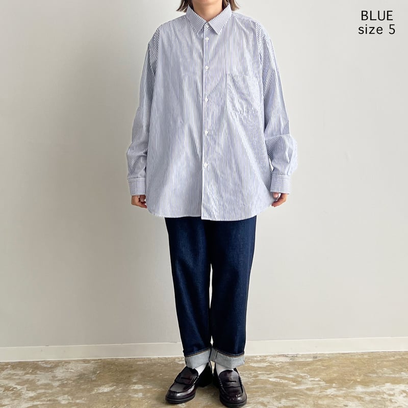 HARVESTY/ハーベスティー ストライプシャツローブ サイズ1 SHIRTS ROBE STRIPES （ストライプ シャツローブ） A42104 | HA