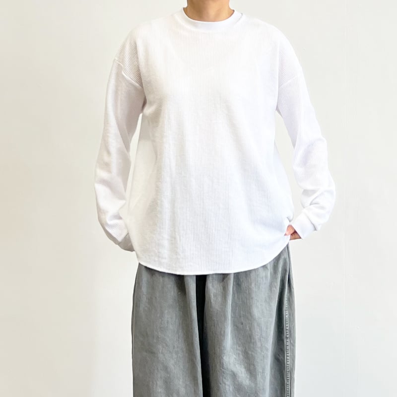 JEMORGAN x HARVESTY】WAFFLE BIG PULLOVER 無地ワッフ