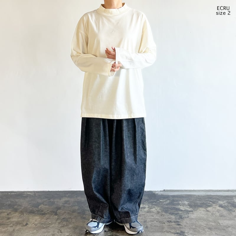 トップス COTTON CASHMERE LOOSE MOCK NECK L/S TEE MOCK NECK L/S TEE ORGANIC COTTON JERSEY 長袖モッ