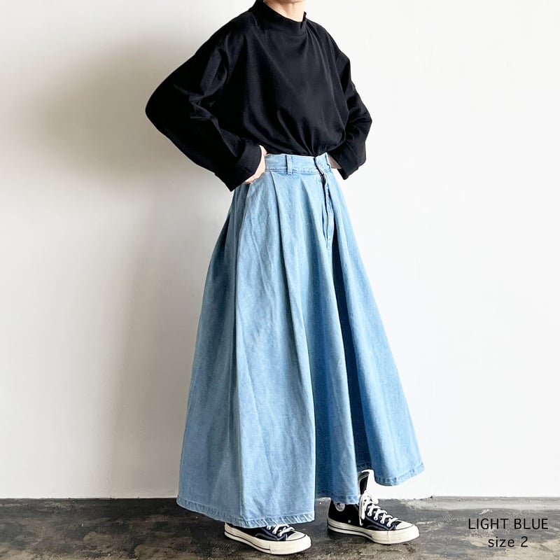 スカート andmarry Heart hip denimskirt Light blue andmary Heart hip denim ライトブルー ANDMARY Heart hip denim skirt S