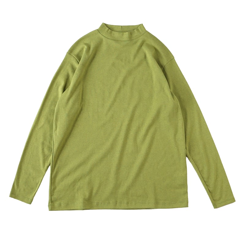 MOCK NECK L/S TEE ORGANIC COTTON RIB 長袖モックネック