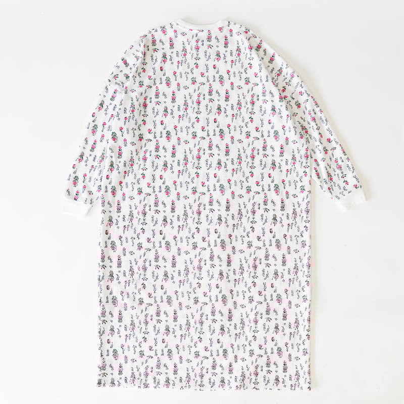 JEMORGAN x HARVESTY】FLOWER WAFFLE LONG DRESS