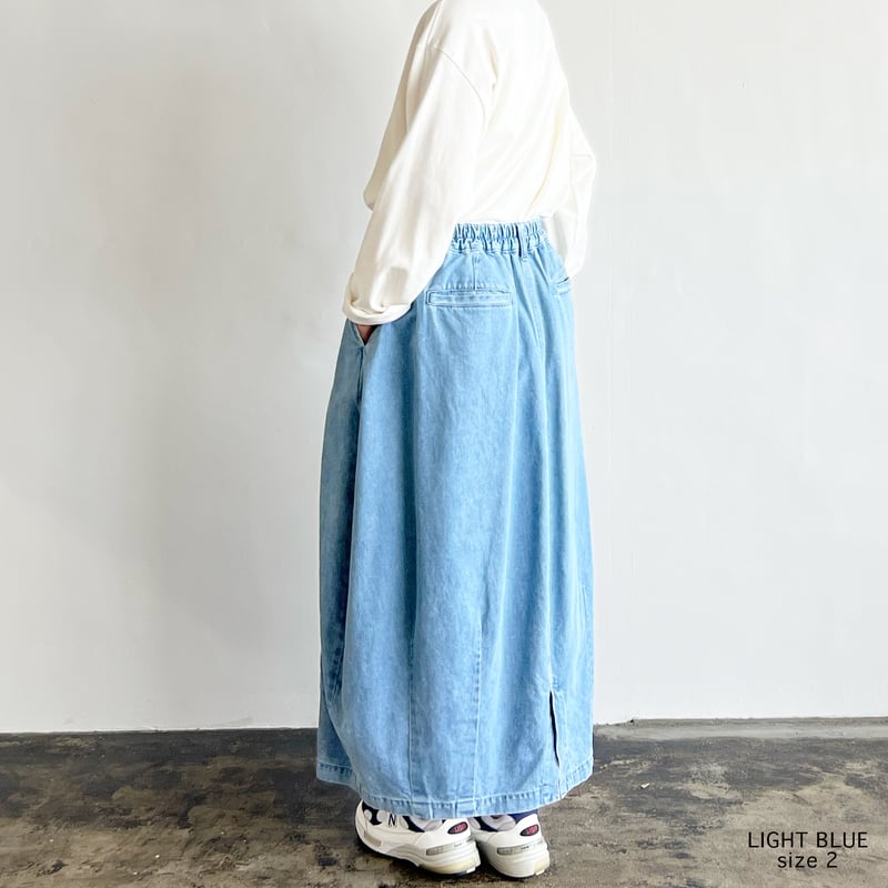 DENIM CIRCUS SKIRT / LIGHT BLUE デニム サーカススカート /