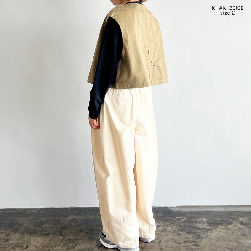 CHINO CLOTH BOLERO VEST チノクロス ボレロベスト A32513