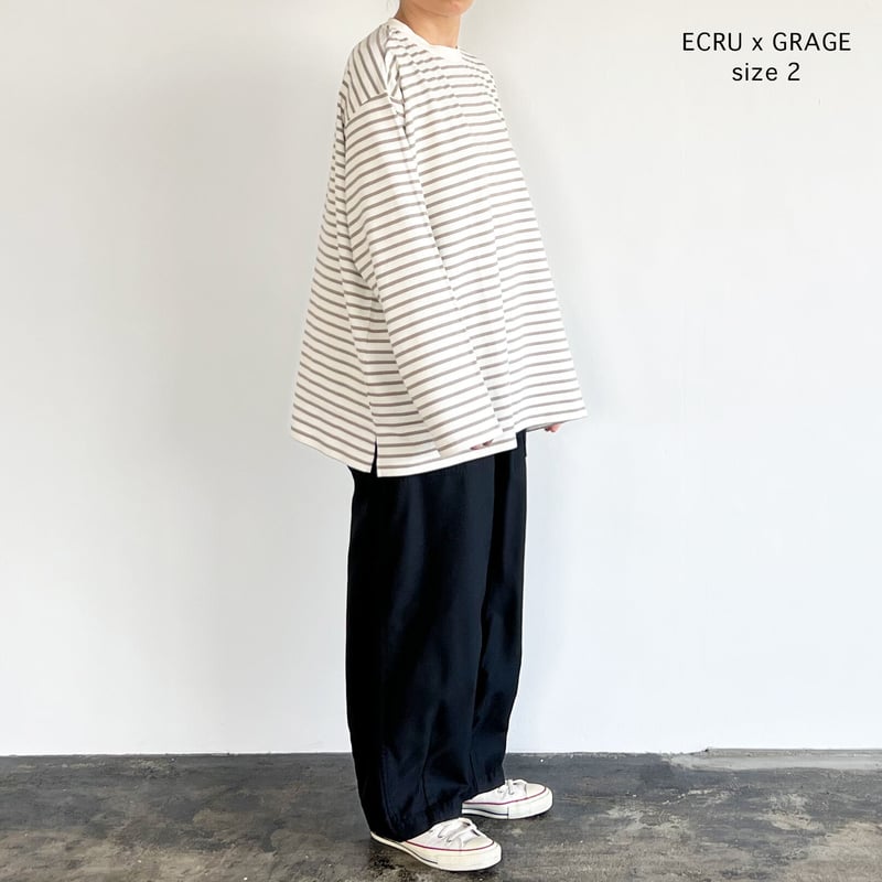 JUMBO L/S STRIPED TEE ボーダー ジャンボ長袖Tシャツ A52304