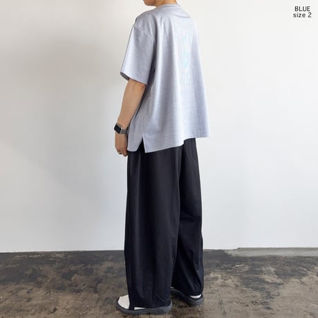 STRIPES JERSEY S/S BOAT NECK TEE  綿麻ストライプ 半袖ボートネックTシャツ  A52606