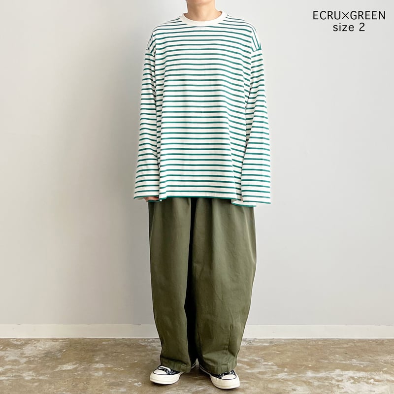 JUMBO L/S STRIPED TEE ボーダー ジャンボ長袖Tシャツ A52304