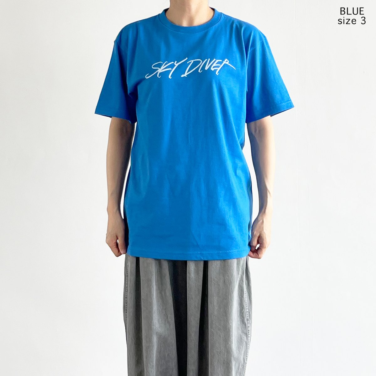 LETTERING PRINT TEE【SKY DIVER】レタリングプリントTシャツ A5