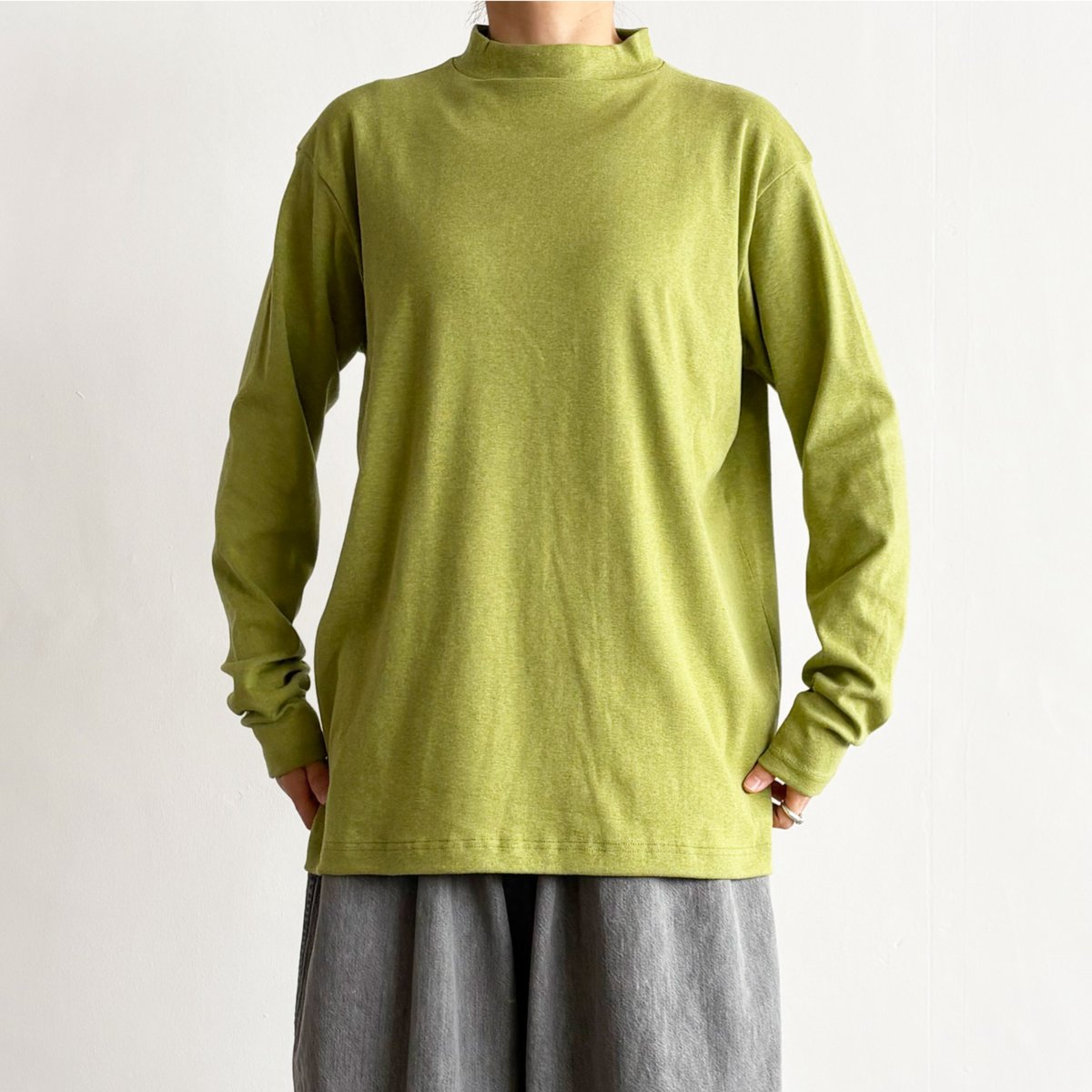 モックネックシャツ　WARM MOCK NECK TEE 新品 MOCK NECK L/S TEE ORGANIC COTTON RIB 長袖モックネック