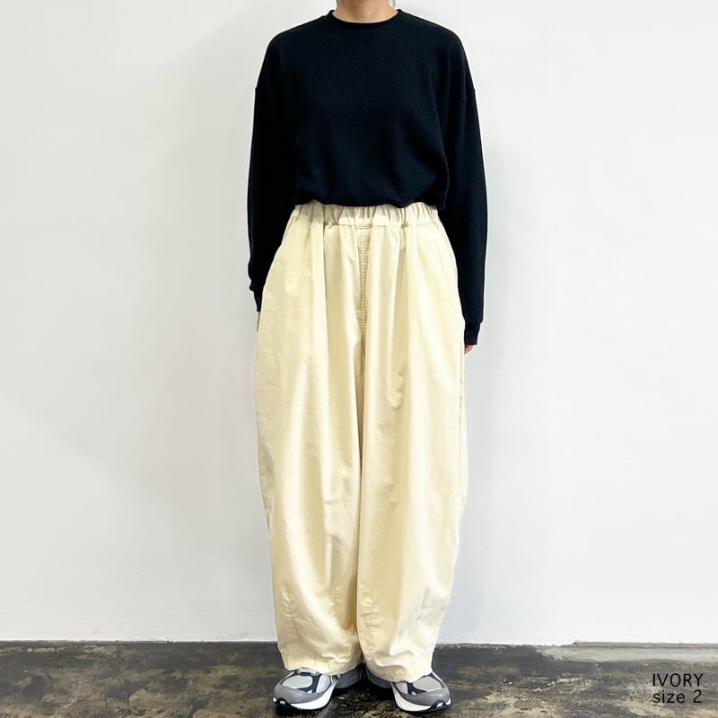 De tout coeur　アイボリーサイズ1　サーカスパンツ CORDUROY EASY CIRCUS PANTS コーデュロイ イージーサーカスパンツ