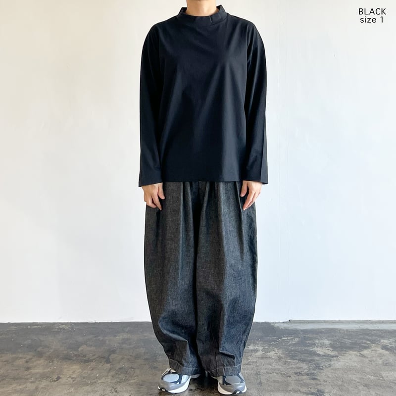 MOCK NECK L/S TEE ORGANIC COTTON JERSEY 長袖モッ