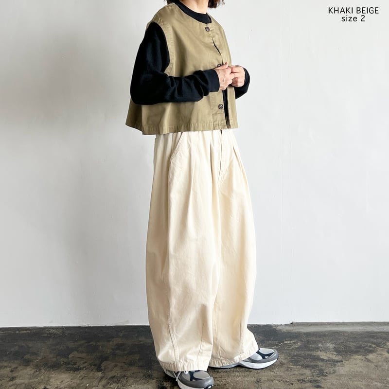 CHINO CLOTH BOLERO VEST チノクロス ボレロベスト A32513